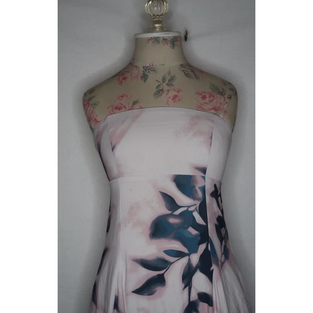 Abercrombie Godet Clasp‎ Back Midi Dress Floral Purple XS Petite Ethereal NWT